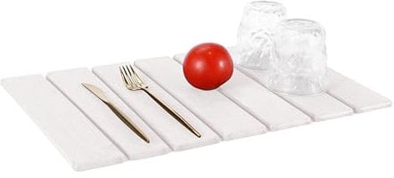 WIFORH Fast Drying Mat for Kitchen Counter, 40x30 in Diatomite Dish Drying Stone Sink Tray, Diatomite Absorbent Mat, Non-Slip Mat for Bathroom Kitchen, White