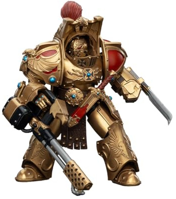 Warhammer The Horus Heresy Action Figure 1/18 Legio Custodes Aquilon Terminator Squad Aquilon with Infernus Firepike 14 cm