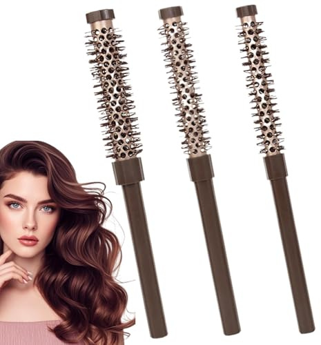 Haarkammrunde Pinsel, kleine runde Haarbürste Styling Roller Comb Round | Professioneller Curling -Rollkamm für Männer Männer, Styling, Heben, Kräuseln von Pony, Bart
