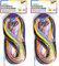 folia 731100 - Basic Mix Scoubidou Flechtschnüre, opak/transparent, 100 Stück sortiert in 10 verschiedenen Farben - ideal zum Flechten von Armbändern, Schlüsselanhängern, usw. (Packung mit 2)