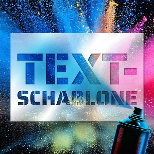 Wunschtext Schablone – Personalisierte Textschablone aus Mylarfolie – Individuell anpassbare Schriftart & Größe – Wiederverwendbar für Graffiti & DIY