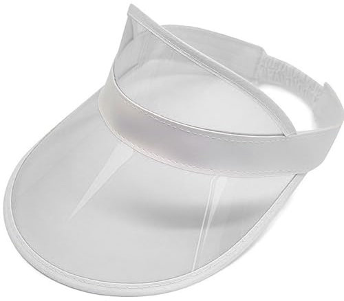AYNKH Neon Sun Visor Hats Party Accessories Unisex Retro 80s Pub Golf Visor Fancy Dress for Women Men Beach Sports Carnival Bar Party (UK, Alpha, One Size, White)