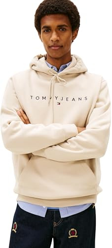 Tommy Jeans Herren Hoodie Linear Logo mit Kapuze