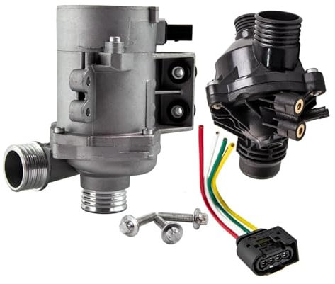 Bomba de agua del motor con termostato y pernos compatible con BMW E90 X3 Z4 1S 3S 5S 11517586925 Compatible con 328i 128i 528i 330 1/3 /5 6 /X1 /X3 Nuevo