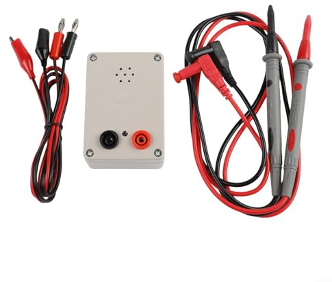 Probador de continuidad de 9 V con zumbador y luz indicadora para pruebas de cable, cable PCB e interruptor con reemplazo de batería (D)