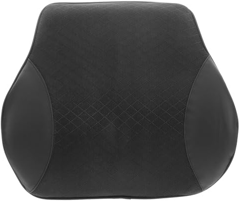 INOOMP Cojín Soporte Lumbar de Memoria Antideslizante para Asiento de Coche y Silla Almohada Ergonómica para Espalda Baja Accesorios para Gaming y Viajes Color Negro