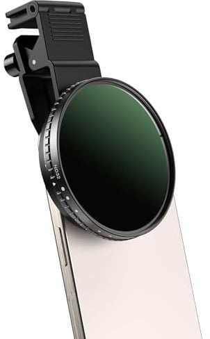 APEXEL Filtro Universale per Cellulare, Filtro Variabile ND2-ND400 da 67 mm, Adatto per iPhone 17/16/15... Samsung, Xiaomi e Altri Smartphone