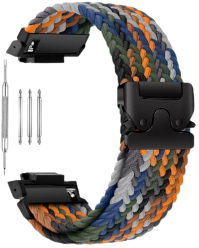 INF Atmungsaktives Nylon Uhrenarmband kompatibel mit Casio G-SHOCK GA-110/GA120/700 mit Paracord-Schnalle