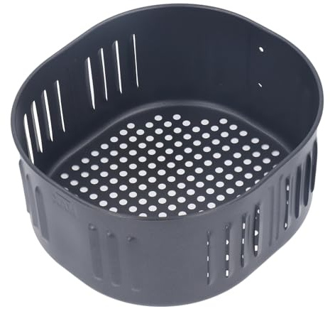 Cestello di ricambio per friggitrice ad aria da 5,5 litri, cestello per cottura a vapore in rete di acciaio inossidabile antiaderente, cesto per friggitrice drenante per olio
