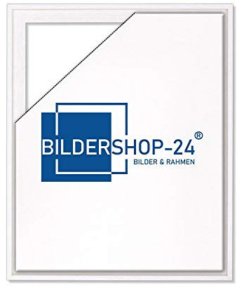 Bildershop-24 Schattenfugenrahmen Hamburg für Leinwände und Keilrahmen 70x90cm Weiß (gekalkt lackiert)