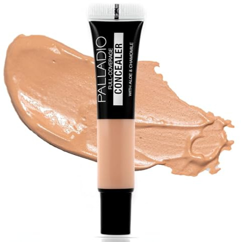 Palladio Vollständig deckender Concealer, Tarnung für unter den Augen, Cremiger Gesichts- und Augen-Concealer, Gleicht den Hautton aus, Verdeckt Unreinheiten, Chai tea