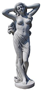 Antikes Wohndesign Nackte Frauenfigur Skulptur Gartenfigur Griechische Göttin Steinfigur Höhe: 150cm