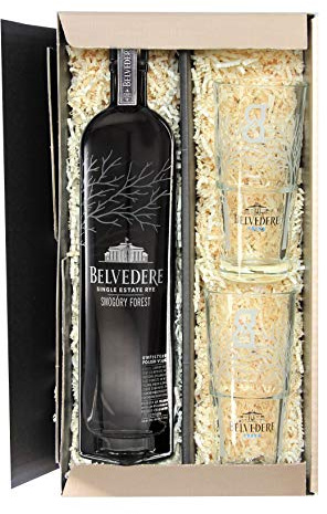 Vodka Belvedere Smogóry Forest 0,7L. Geschenkset mit 2 Gläser