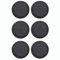 Novaliv 6x Schieferplatten I rund I 20x0,5 cm I Sushi Servierplatten Untersetzer Käseplatte Tischplatz Schiefer Geschirr Platte schwarz
