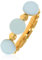 XEN Ring mit drei Aqua Chalcedone 6 mm ca. 2,7 ct. gelbvergoldet 56 (17.8)