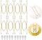 8 Stück Telleraufhänger, Telleraufhänger für Wände, 8 Zoll Golden W-Typ Telleraufhänger mit 10 Wandhaken für Hause Küche Dekor, Wanddekoration