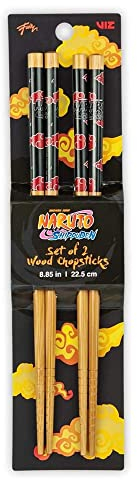Naruto Shippuden Akatsuki Red Rain Cloud Bamboo Chopsticks | Includes 2 Sets