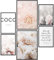 Papierschmiede® Mood Poster Set Coco Blüten, Bilder Wohnzimmer Deko Schlafzimmer, 2x DIN A4 und 4x DIN A5, Beauty Pfingstrose Schönheit rosa - ohne Rahmen