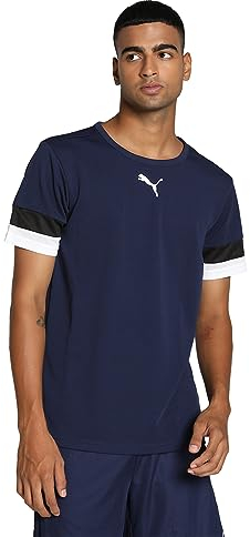 PUMA Men's Teamrise Jersey Shirt, Peacoat-puma Black-puma White, XXL UK