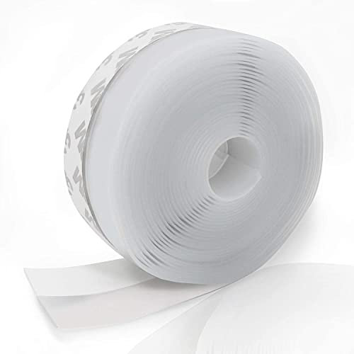 Voarge Tira de Sellado, Tira de Sellado 5m x 35 mm Tira Autoadhesiva Silicona Transparente Cinta Calafateo, para Puertas y Ventanas para puertas Insonorizado