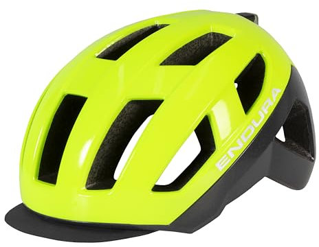 Endura Urban Luminite Ciclismo Casco para Hombre, Hi-Viz Yellow, L-XL