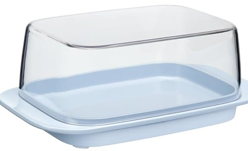 Mepal Butterdose - Nordic blue – für 250 g Butter – transparenter Deckel – passt genau in die Kühlschranktüre – spülmaschinenfest -Neue Version
