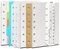 DY.2ten A7 6-Loch-Notizbuch-Nachfüll-Set – (Gitterpapier-Nachfüllpackungen + liniertes Papier + Kraftpapier + blanko loses Blätterpapier) 180 Blatt + A7-Reißverschluss-Bindertaschen