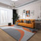 Teppich kinderteppiche mädchen kinderzimmer teppiche Jungs Orange grau geometrisches Design Wohnzimmer Sofa Teppich küche Teppich waschbar 200x300cm