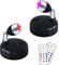 Helcona Wireless LED Spotlight w/ Remote Control, RGB Battery Spot Lights Indoor Art Lights Color Changing Mini Picture Light Dimmer Puck Lights Timer Wall LightHallway Cupboards 2 Pack, Black (DR-1)