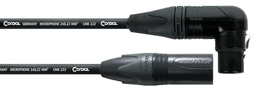 CORDIAL - CPM0.75FRM - Mikrofonkabel XLR-Buchse gewinkelt XLR-Stecker 0,75 m, NEUTRIK-Stecker, Select