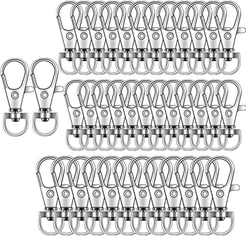 100PCS Key Chain Clip Hooks, Swivel Clasps Lanyard Snap Hook, Keychain Hooks for Lanyard Key Rings Crafting