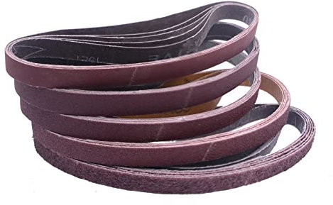 Schleifbänder 457 x 13 mm Schleifband Set je 5 x Korn 40/80/120/180/320 Bandschleifpapier für Bandschleifer Schleifmaschine Holz & Metall, 25 Stück