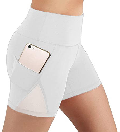 Shorts Damen mit Taschen Sporthose Damen kurz Sport Shorts Kurze Hose Damen Sport Leggings Damen High Waist Radlerhose Laufhose