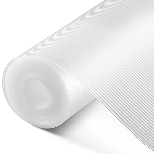 Schubladenmatte Nicht Klebend Langlebige Schubladenauskleidung Antirutschmatte wasserdichte Matte Schneidbare Tischsets für Regale Schränke Schubladen Kühlschrank (Durchsichtig, 45 cm X 300 cm)