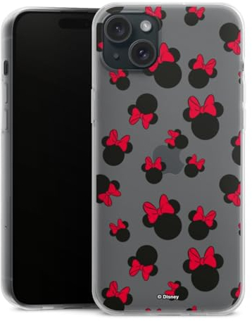 Silikon Hülle kompatibel mit Apple iPhone 15 Plus Case transparent Handyhülle Maus Disney Mickey & Minnie Mouse