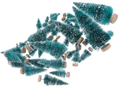 OFFSCH Create a Christmas Scene 48pc Miniature Trees for Craft Tabletop and Home Decor