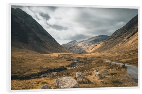 artboxONE Poster mit weißem Rahmen 45x30 cm Natur Schottische Hoghlands - Bild Film Film Highland