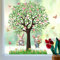 ANHUIB Fensterbild Frühling,Baum Fensteraufkleber Kinderzimmer,Frühling Fenster Aufkleber Deko,Fensterbilder Selbstklebend,Tier Fenstersticker Kinder,Fensterdeko Kinderzimmer,Hase Bäume Wandaufkleber