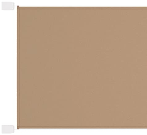 Gecheer Toldo Vertical Toldo de Vela Rectangular Protección Rayos UV Vela de Sombra para Terraza Jardín Camping de Tela Oxford Gris Taupe 100x800 cm