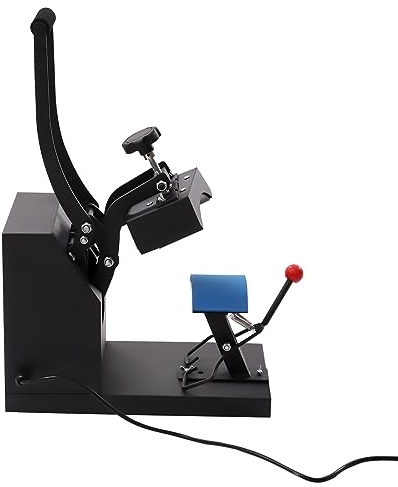 PUDLOR Digital Kappe Wärmepresse, 220V Heißpresse 360 Rotation Cap Heat Press Machine mit LED Temperatur und Zeitregler, Zur Herstellung Einer Vielzahl von Geschenken und Souvenirs