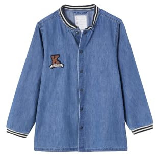 VERTBAUDET College-Schürze aus leichtem Denim, für Jungen, Stone 5A