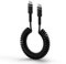 Câble USB C vers USB C Spiralé, [0.4M-1.8M] Type C Chargeur Rapide Rétractable Android Auto pour Samsung Galaxy S25 S24 Ultra S23 FE S22 S21 A56 A55 5G A54 A35 A34 A25 A16 A15 A05s iPhone 16 15 Xiaomi