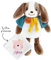 KDO MAGIC - Doudou personnalisé - Personnalisable avec Un prénom - Peluche personnalisée - Cadeau Naissance, garçon, Fille, bébé, Anniversaire (Ours Rose, Chien)