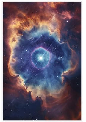 FISH DRAGATE Hubble 2 Leinwand-Poster, Wandkunst, Dekordruck, Bild Gemälde für Wohnzimmer, Schlafzimmer, Dekoration, 30 x 45 cm