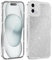 Handyhülle für iPhone 12, Bling Strass Diamant Glitter Schutzhülle mit SchutzfolieGlas, Transparent Silikon TPU Bumper Kameraschutz Case Cute Glänzend Sparkle Crystal Hülle für Frauen und Mädchen