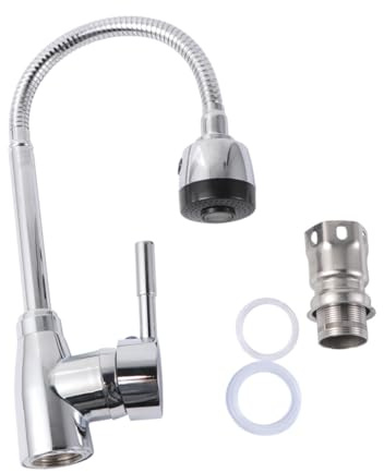 CLISPEED Grifo de Cocina de Aleación de Zinc Giratorio con Rociador Extraíble Monomando Diseño Moderno para Fregadero Extensible y Resistente Color