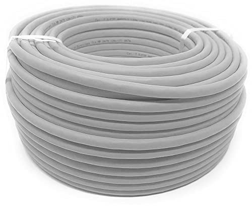 Techly ITP-C6A-FLS100 - Cable de red (100 m, Cat6a, S/FTP (S-STP), Gris)