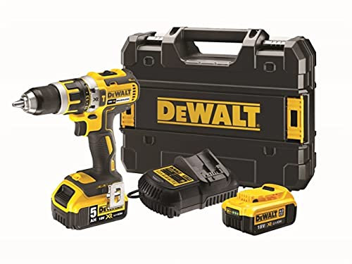 DeWalt XR Li Ion Combi Drill 18 Volt Plus 2 Batteries 1 x 5.0Ah & 1 x 4.0Ah Li Ion XMS17COMBI