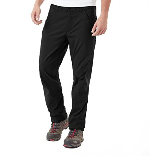 Berghaus Men's Ortler 2.0 Walking Trousers | Water Resistant | Comfortable Fit | Breathable, Black/Black, 40 30