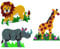 Happy Price Toys Hama Midi (Set 65) Stiftplatten Löwe,Giraffe und Nashorn im Blister Beutel